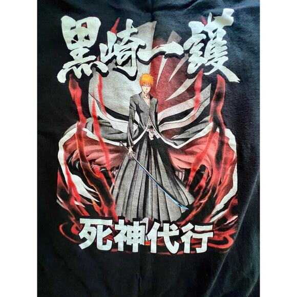 Bleach Anime Ripple Junction Manga Graphic T-Shirt M Black Ichigo Kurosaki - Picture 2 of 4